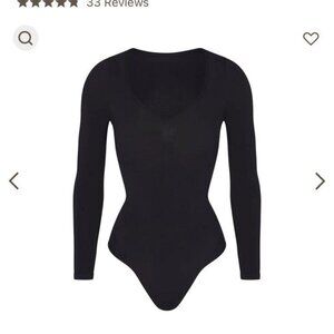 SKIMS LONG SLEEVE THONG BODYSUIT